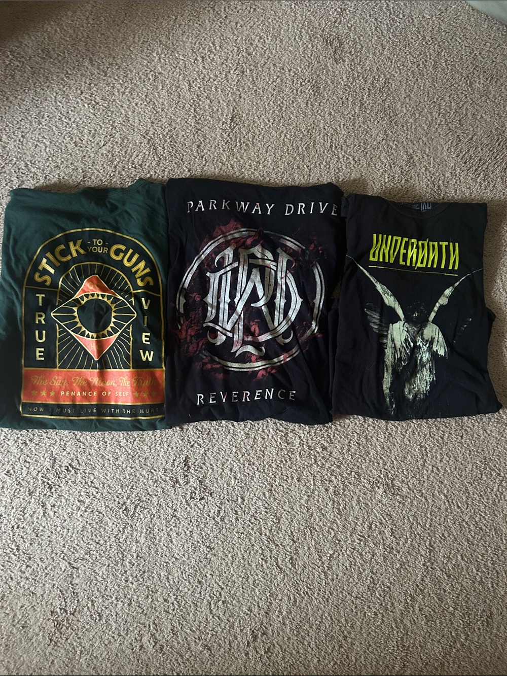 Men’s Assorted Band Graphic Tees - Underoath, Parkway Drive, Stick to Your Guns